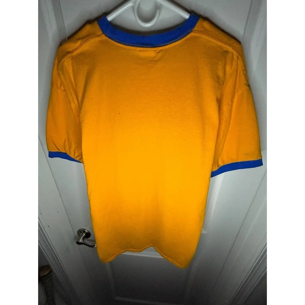 Nerd Graphic Yellow Ringer T-Shirt‎ Sz Mens XL